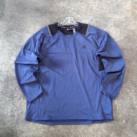 Spyder Active Sweatshirt Mens L Blue Pullover Sweater Outdoors Training - Picture 1 of 7